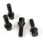 OMP Juego de 4 Tornillos M12X1.5 Cónico Largo 28mm Negro DIN 10.9