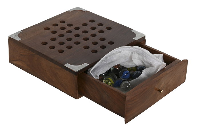 DKD Home Decor Juego Colonial Marron Sheesham Cristal 15 x 5 x 15.5 cm (2 Unidades)