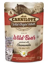 Carnilove Pouch Jabali Alimento Húmedo para Gatos 24 Unidades x 85 gr