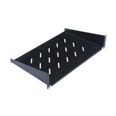 WP European Cabling Solution Bandeja Rack 19 Pulgadas 2 Unidades, Estante Fijo 1U 25Kg, Color Negro RAL 9005, Profundidad 350mm