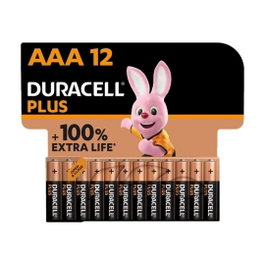 Duracell Pilas Plus Power LR03 Alcalinas AAA 1.5 V Blister 12 Unidades