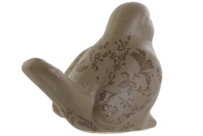 DKD Home Decor Figura de Pájaro en Gres Mate Marrón