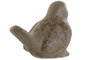 DKD Home Decor Figura de Pájaro en Gres Mate Marrón