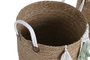 DKD Home Decor Set de 3 Cestas de Fibra y Algodón Natural 38x38x35 cm