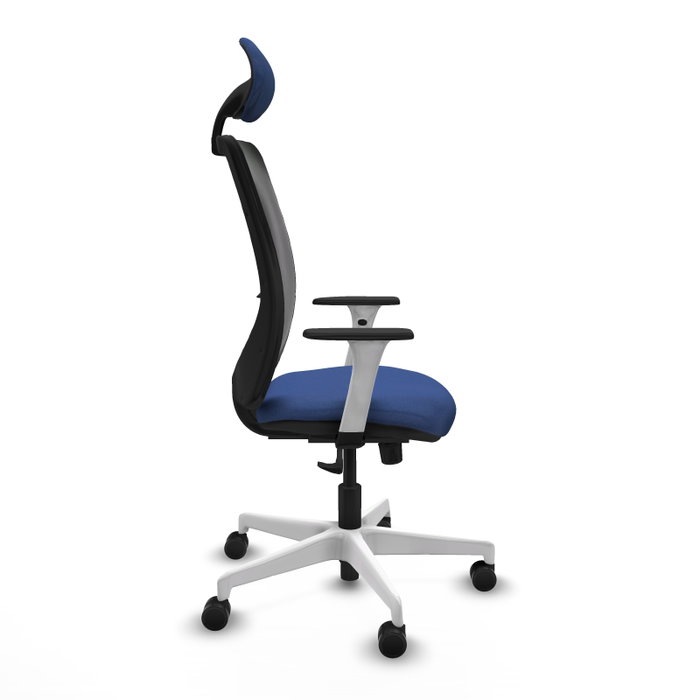 PIQUERAS Y CRESPO Silla de oficina Zulema con mecanismo Sincro, Azul marino y Negro