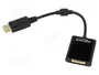 DeLOCK Adaptador DisplayPort 1.1 macho a DVI-D hembra, 0,15 m, negro