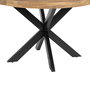 Mesa Comedor Natural-Negro Madera-Hierro 120 X 120 X 79 cm