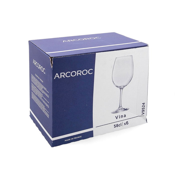 Caja 6 Copas Vino Vidrio Eco Vina Arcoroc 58 cL