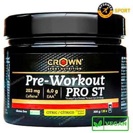 CROWN SPORT NUTRITION Pre Workout Pro St Cítrico 300 G (20 Porciones) Pre-entreno concentrado