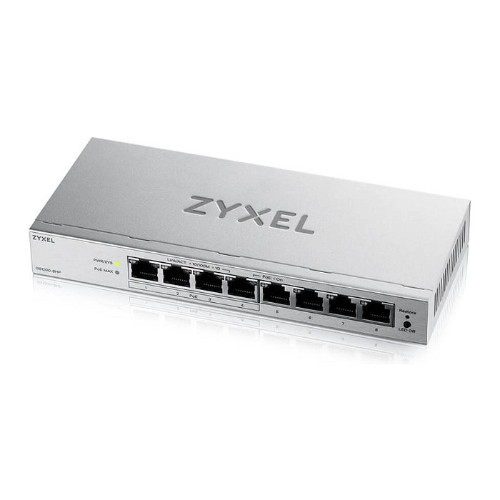 Zyxel GS1200-8HPV3 Switch Gigabit PoE+ de 8 puertos