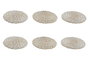 DKD Home Decor Set de 6 Posavasos de Bambú y Ratán Blanco y Natural 12x12x6 cm