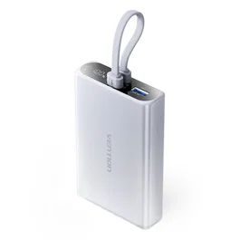 Vention FHZM0 Powerbank 10000mAh Carga Rápida 22.5W USB-C USB-A Lightning Pantalla LED Gris