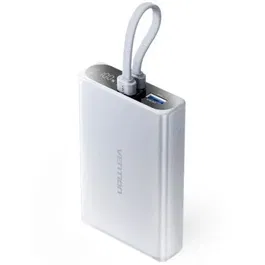Vention FHZM0 Powerbank 10000mAh, 22.5W, Gris, Incluye Cable USB Tipo-C y Lightning