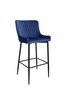 DKD Home Decor Taburete con Patrón Rombo Azul Marino