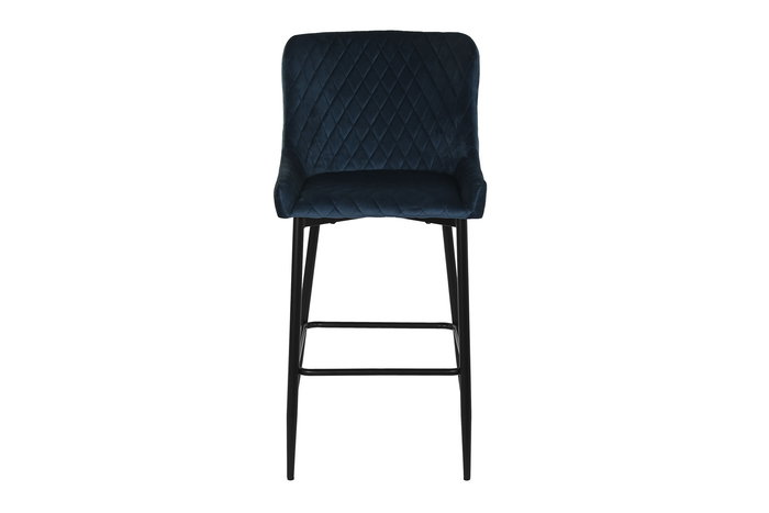 DKD Home Decor Taburete Moderno Azul Marino Poliester Metal 58 x 96.5 x 47 cm