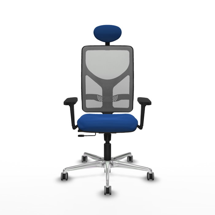 PIQUERAS Y CRESPO Silla de oficina Motilla Azul con Respaldo Gris PIQUERAS Y CRESPO Silla de oficina Motilla Azul con Respaldo Gris