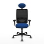 PIQUERAS Y CRESPO Silla de oficina Zulema con mecanismo Sincro Azul y Negro