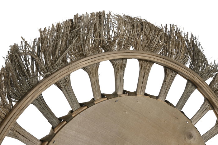 DKD Home Decor Espejo de Fibra Natural 60x60 cm