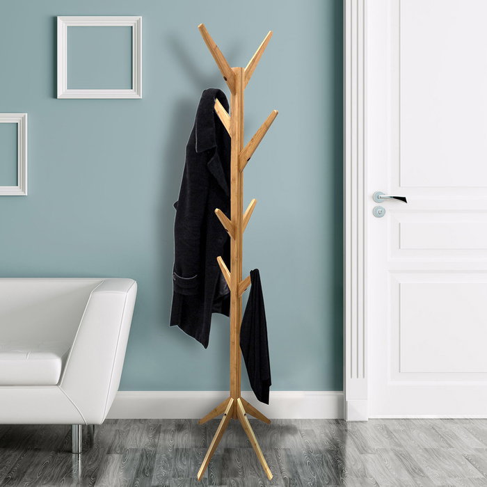 Home Deco Factory Perchero Madera Essentiel 8 Ganchos 178 cm