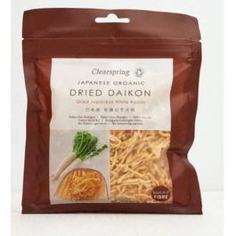 CLEARSPRING Daikon Seco en Tiras 30Gr - Rábano Blanco Japonés Deshidratado - Ecológico