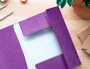 Q-connect Carpeta Solapas KF02171 Cartón Símil Prespán DIN A4 Violeta 320x243 mm