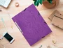 Q-connect Carpeta Solapas KF02171 Cartón Símil Prespán DIN A4 Violeta 320x243 mm