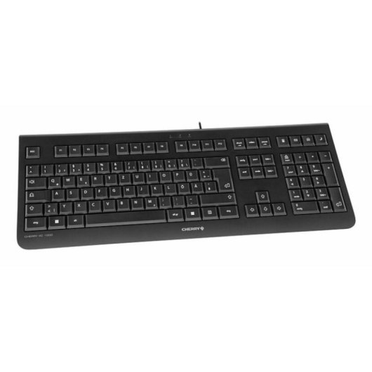Cherry KC 1000 Teclado Alámbrico USB Negro QWERTY Portugués, Formato Completo con Teclado Numérico, Compatible con Windows