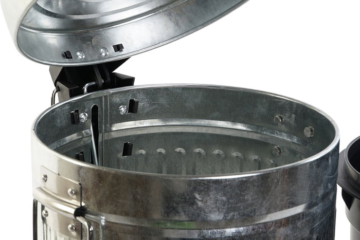 DKD Home Decor Papelera Plateado Hierro y PP 20 x 31 x 20 cm