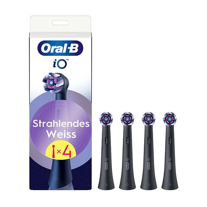 Oral-B iO Strahlendes Weiss Cabezales de Repuesto, 4 Unidades, Negro Oral-B iO Strahlendes Weiss Cabezales de Repuesto, 4 Unidades, Negro