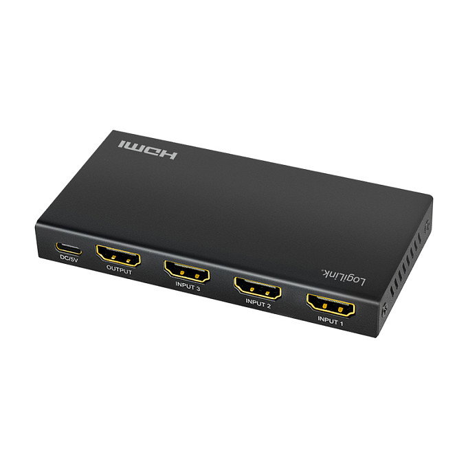 LogiLink Conmutador HDMI 3x1 Puertos 4K/60 Hz HDR