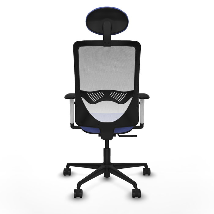 PIQUERAS Y CRESPO Silla de oficina Zulema con mecanismo Sincro, Azul claro y Blanco