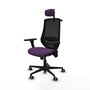 PIQUERAS Y CRESPO Silla de oficina Mardos con mecanismo Sincro, Morado y Negro