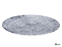 Vessia Plato Llano Porcelana 26 cm Gris Color Gris (Set de 24)