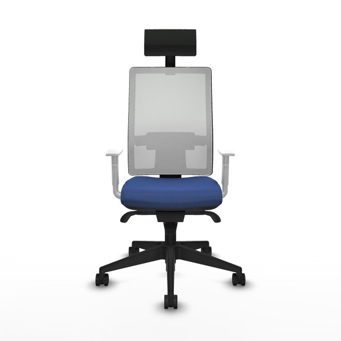PIQUERAS Y CRESPO Silla de oficina Horna con mecanismo Sincro, Azul marino y Blanco PIQUERAS Y CRESPO Silla de oficina Horna con mecanismo Sincro, Azul marino y Blanco