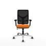 PIQUERAS Y CRESPO Silla de oficina Motilla Naranja y Negro