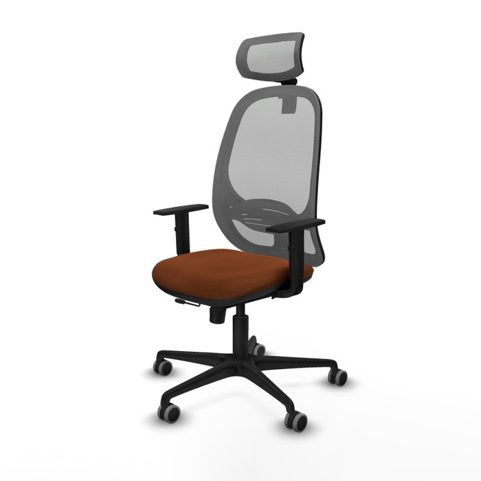 PIQUERAS Y CRESPO Silla de oficina Cilanco con mecanismo Sincro/Traslack Marrón y Gris