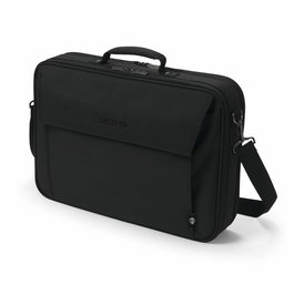 Dicota Eco Multi Plus BASE, Funda para Portátil 14-15.6" con Compartimento Extra, Material 300D Poliéster rPET Reciclado, Negro