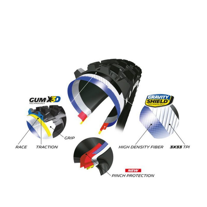 Michelin Cubierta Wild Enduro Rear Competition Line Gum-X3D 27.5x2.60 Tubeless Ready Plegable Trasera