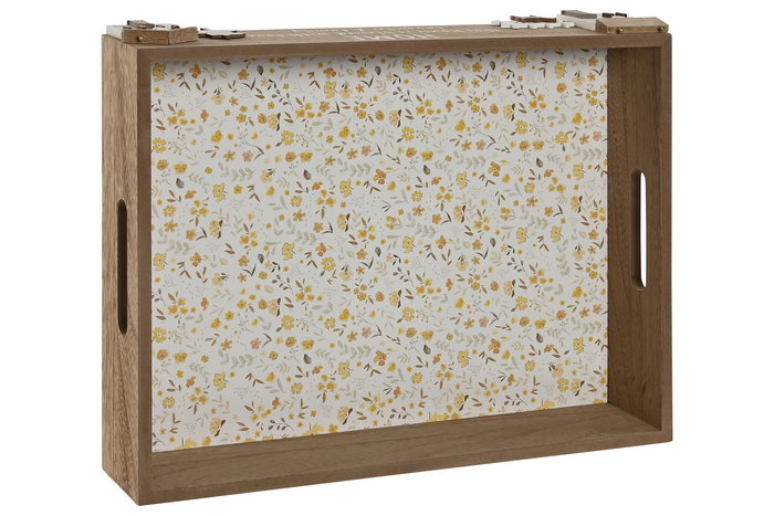 DKD Home Decor Bandeja Multicolor MDF 30 x 7 x 40 cm (4 Unidades)