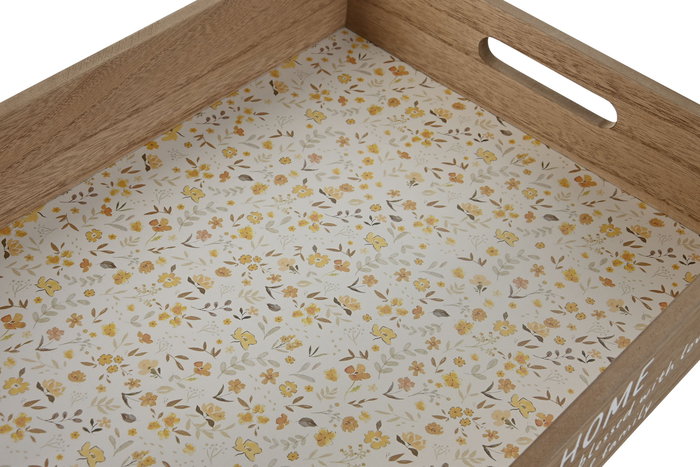 DKD Home Decor Bandeja Multicolor MDF 30 x 7 x 40 cm (4 Unidades)