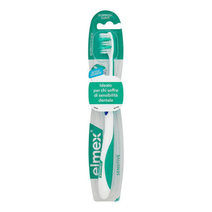 Elmex Cepillo Dental para Dientes Sensibles y Protección contra Caries, Cerdas Suaves Elmex Cepillo Dental para Dientes Sensibles y Protección contra Caries, Cerdas Suaves