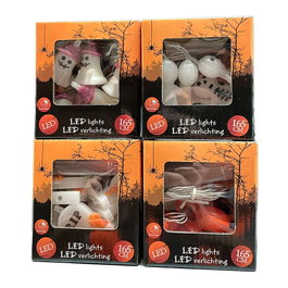 Basics Guirnalda LED Halloween con 10 figuras, 165 cm