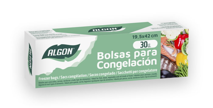 Algon Set de 30 Bolsas de Congelación 19.5 x 42 cm (24 Unidades)