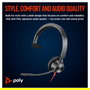 HP Poly Headset Blackwire C3315 Mono Auriculares USB-C/A y 3.5mm Negro