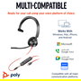 HP Poly Headset Blackwire C3315 Mono Auriculares USB-C/A y 3.5mm Negro