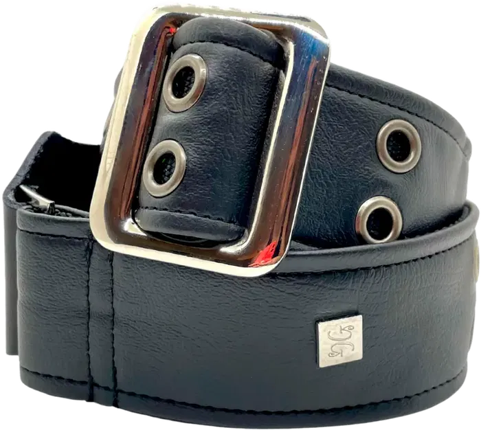 GETM Correa Guitarra Bajo My Piccadilly Pewter - Polipiel, Nylon, Piel - Negra - Ajustable hasta 165cm