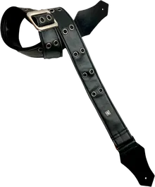 GETM Correa Guitarra Bajo My Piccadilly Pewter - Polipiel, Nylon, Piel - Negra - Ajustable hasta 165cm