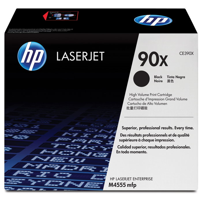 HP Cartucho de tóner 90X Negro (CE390X) de alta capacidad HP Cartucho de tóner 90X Negro (CE390X) de alta capacidad