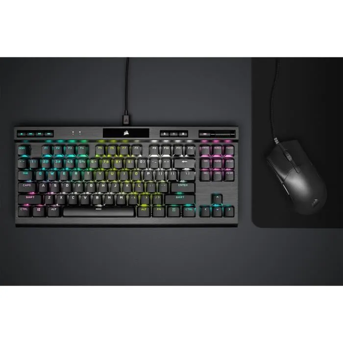 Teclado para juegos rojo CORSAIR K70 TKL RGB CS MX (CH-9119010-FR) Teclado para juegos rojo CORSAIR K70 TKL RGB CS MX (CH-9119010-FR)