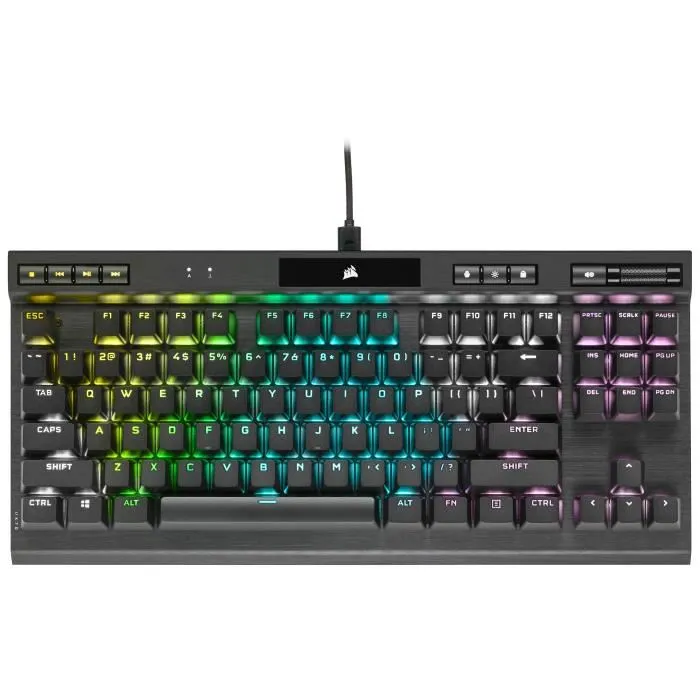 Teclado para juegos rojo CORSAIR K70 TKL RGB CS MX (CH-9119010-FR) Teclado para juegos rojo CORSAIR K70 TKL RGB CS MX (CH-9119010-FR)